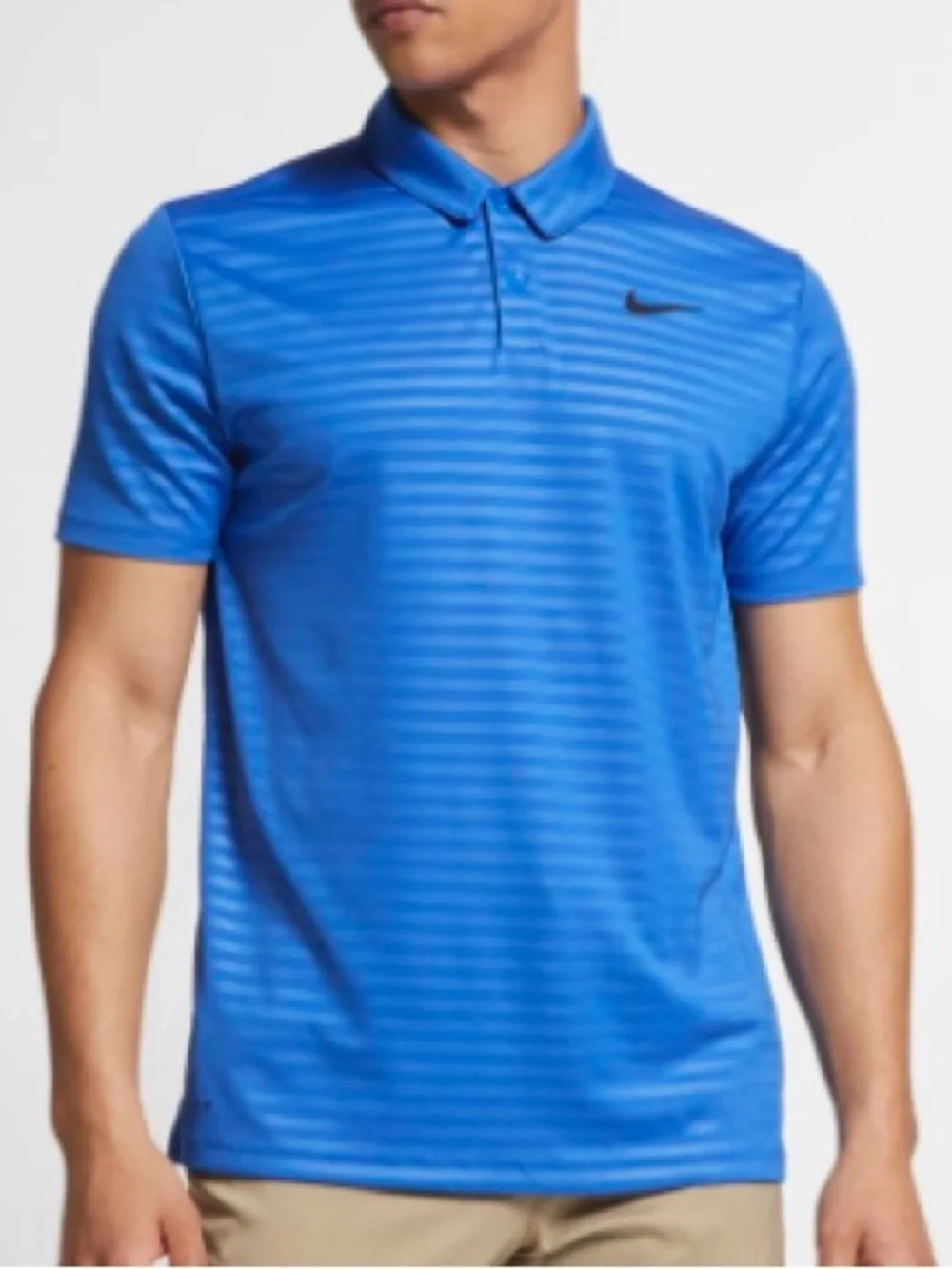 Nike Golf Dri-FIT Blue Striped Polo Shirt Men’s XL